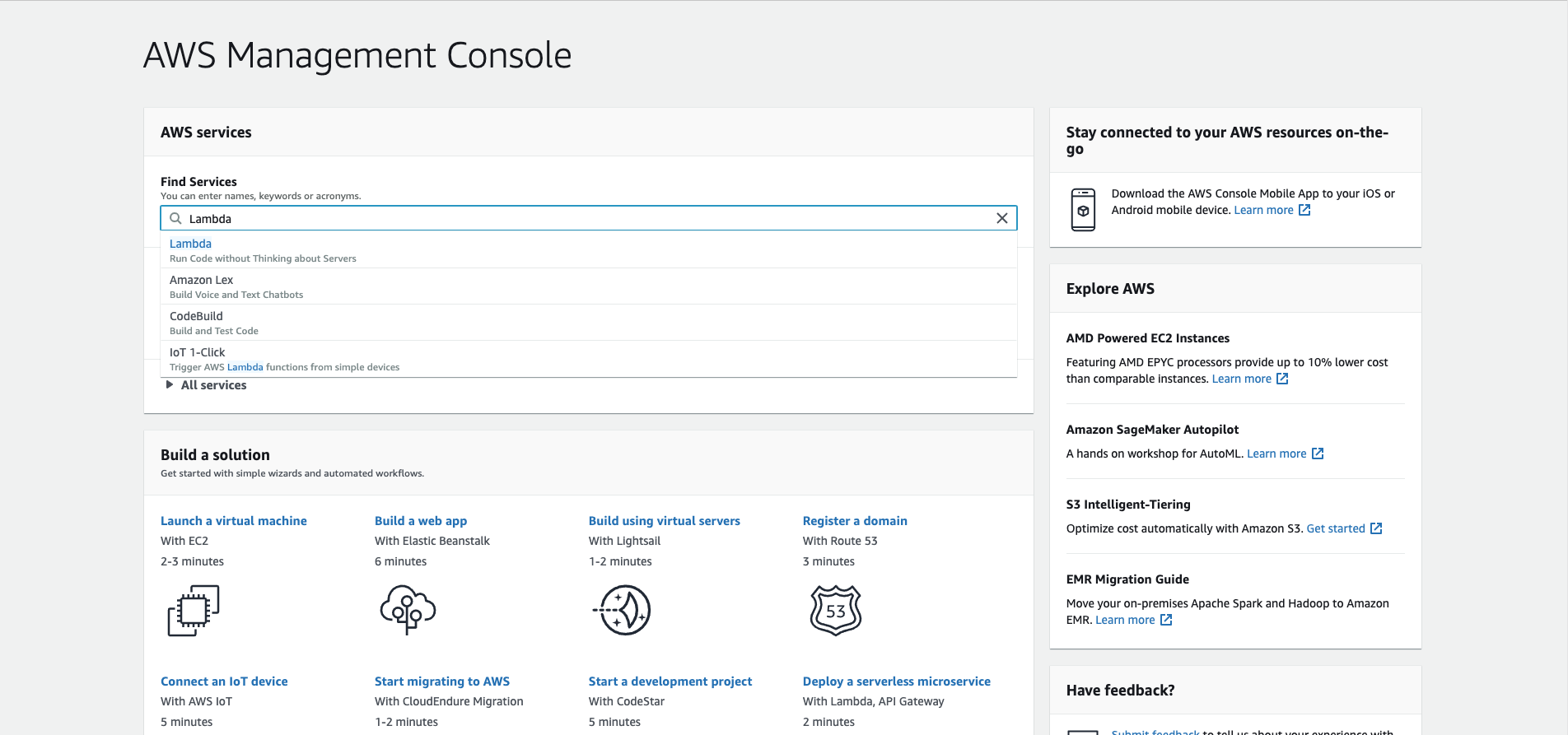 AWS Console