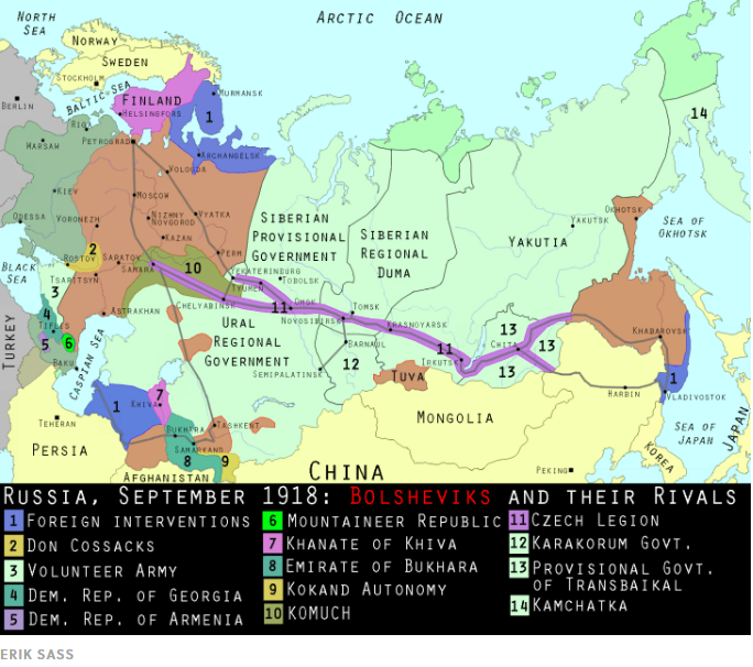 Russian Revolution Map