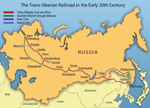 Trans-Siberian Railway Map