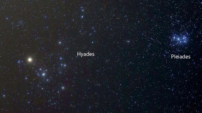 The Hyades Star Cluster in the Constellation Taurus
